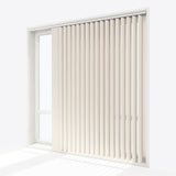 Genova Ivory Satin Blackout PVC Vertical Blinds - Zen Shades