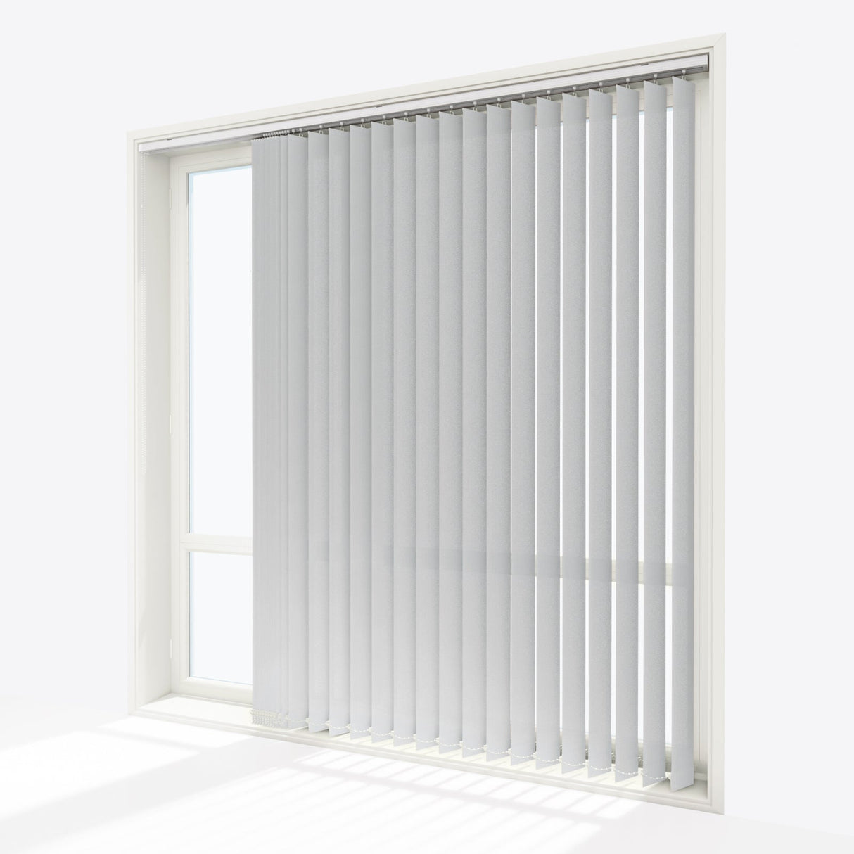 Herringbone Light Grey Vertical Blinds - Zen Shades