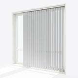 Herringbone Light Grey Vertical Blinds - Zen Shades