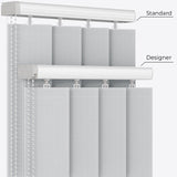 Herringbone Light Grey Vertical Blinds - Zen Shades