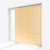 Herringbone Sandalwood Beige Vertical Blinds Replacement Slats - Zen Shades