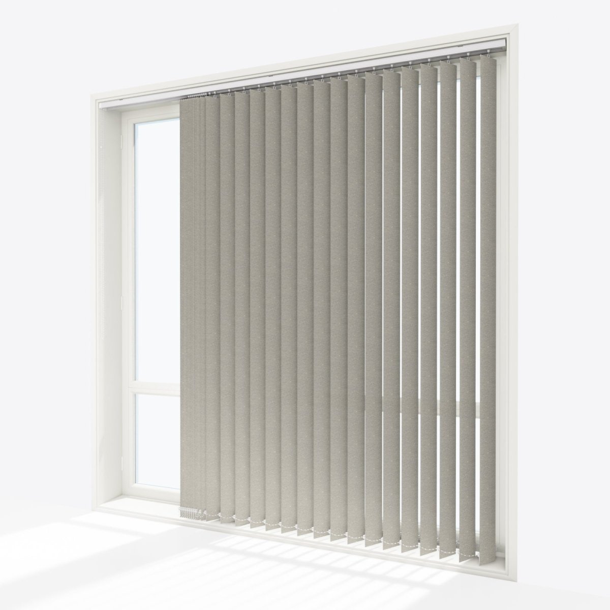 Louvolite Monroe Mineral Vertical Blinds - Zen Shades