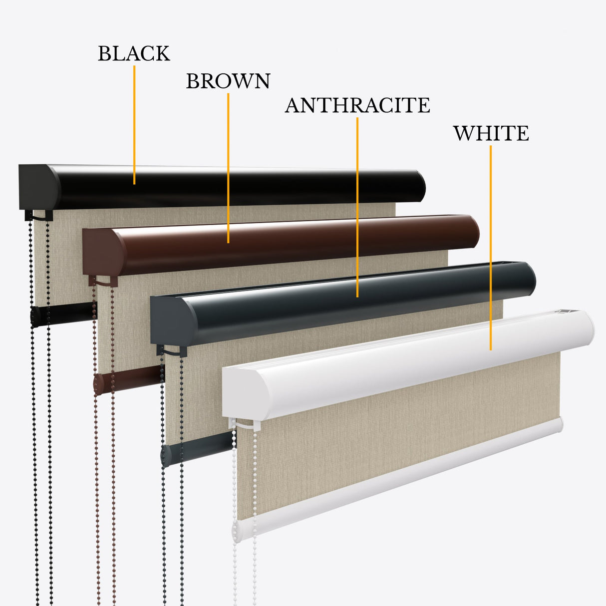 Lunara Flannel Grey Blackout Roller Blinds - Zen Blinds