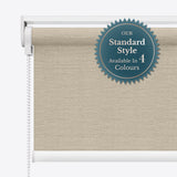 Lunara Flannel Grey Blackout Roller Blinds - Zen Blinds