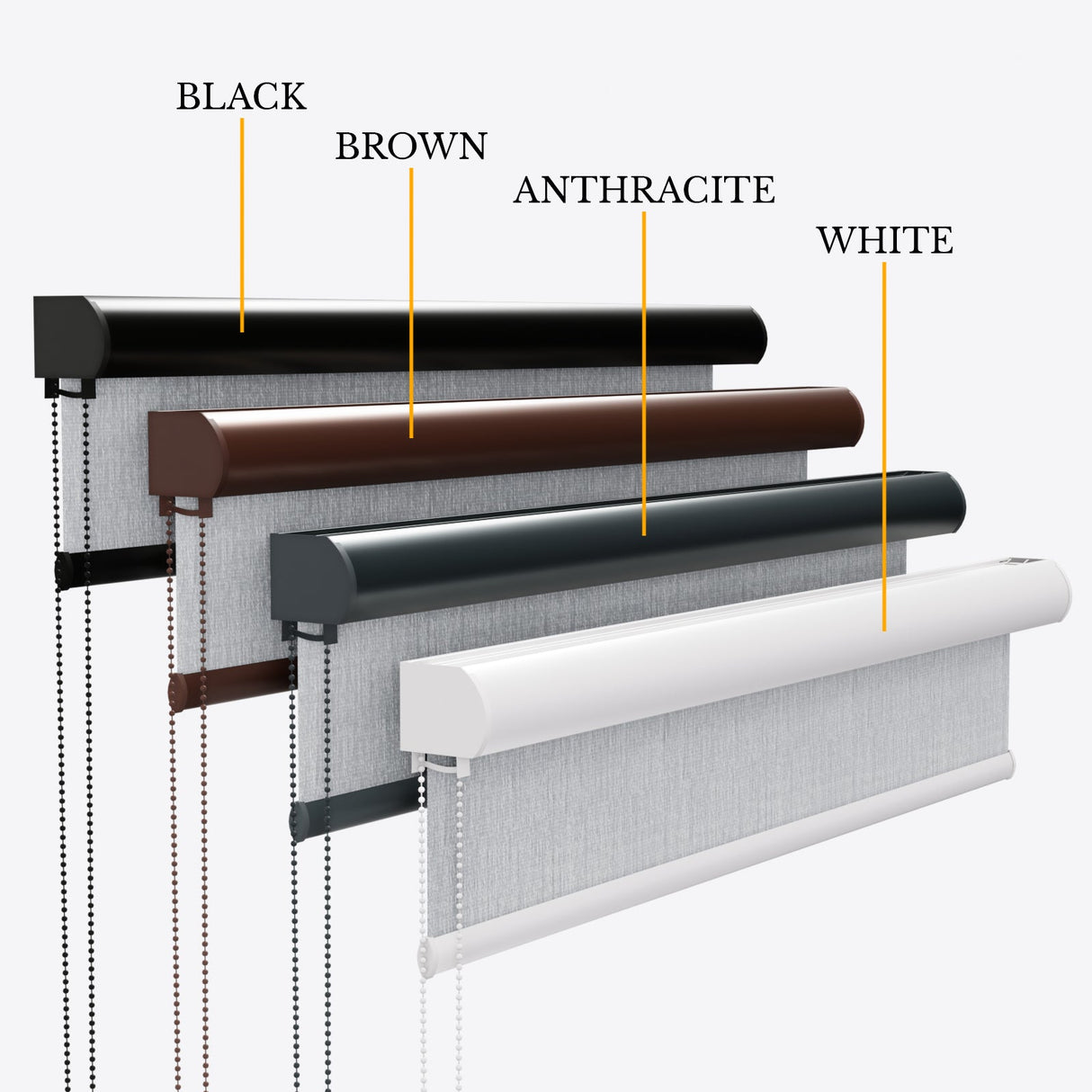 Lunara Light Grey Blackout Roller Blinds - Zen Blinds