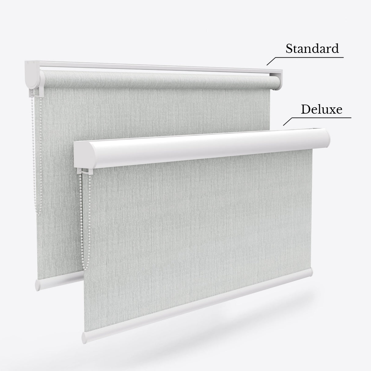 Lunara Mirage Grey Blackout Roller Blinds - Zen Blinds