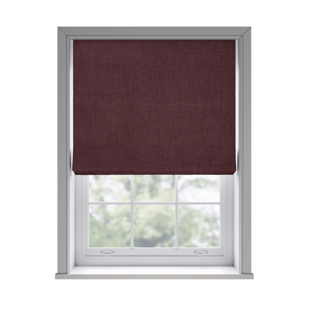 Ortega Cranberry Roman Blinds - Zen Shades