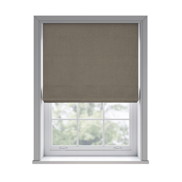 Ortega Hessian Roman Blinds - Zen Shades