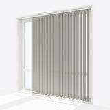 Pencil Stripe Bluish Grey Vertical Blinds - Zen Shades