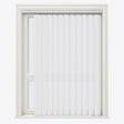 Pencil Stripe Brilliant White Vertical Blinds - Zen Shades
