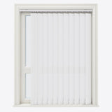 Pencil Stripe Brilliant White Vertical Blinds - Zen Shades