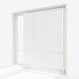 Pencil Stripe Brilliant White Vertical Blinds Replacement Slats - Zen Shades