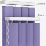 Pencil Stripe Costume Blue Vertical Blinds - Zen Shades