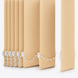 Pencil Stripe Desert Mist Vertical Blinds Replacement Slats - Zen Shades
