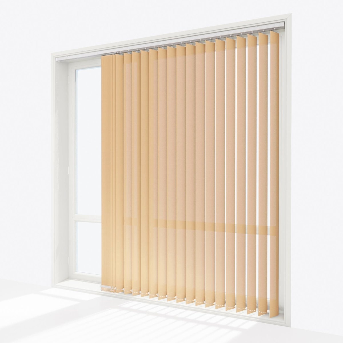 Pencil Stripe Desert Mist Vertical Blinds Replacement Slats - Zen Shades