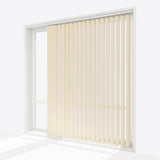 Pencil Stripe Gray Sand Vertical Blinds Replacement Slats - Zen Shades