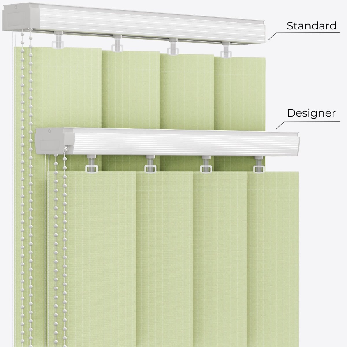 Pencil Stripe Margarita Vertical Blinds - Zen Shades