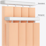 Pencil Stripe Peach Vertical Blinds - Zen Shades