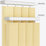 Pencil Stripe Puff Pastry Yellow Vertical Blinds Replacement Slats - Zen Shades