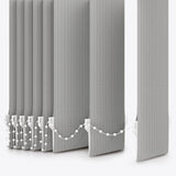 Pencil Stripe Storm Grey Vertical Blinds - Zen Shades