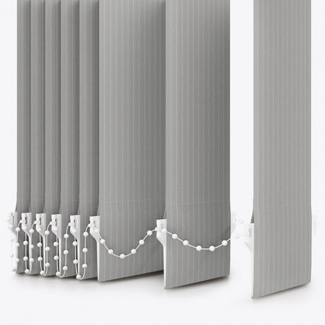 Pencil Stripe Storm Grey Vertical Blinds - Zen Shades