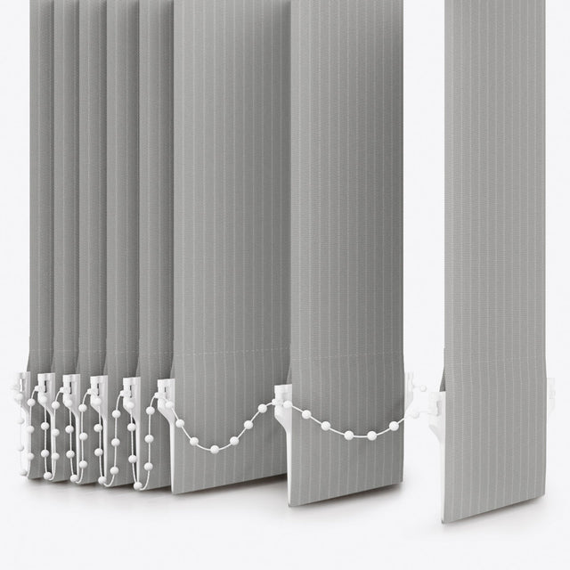 Pencil Stripe Storm Grey Vertical Blinds - Zen Shades
