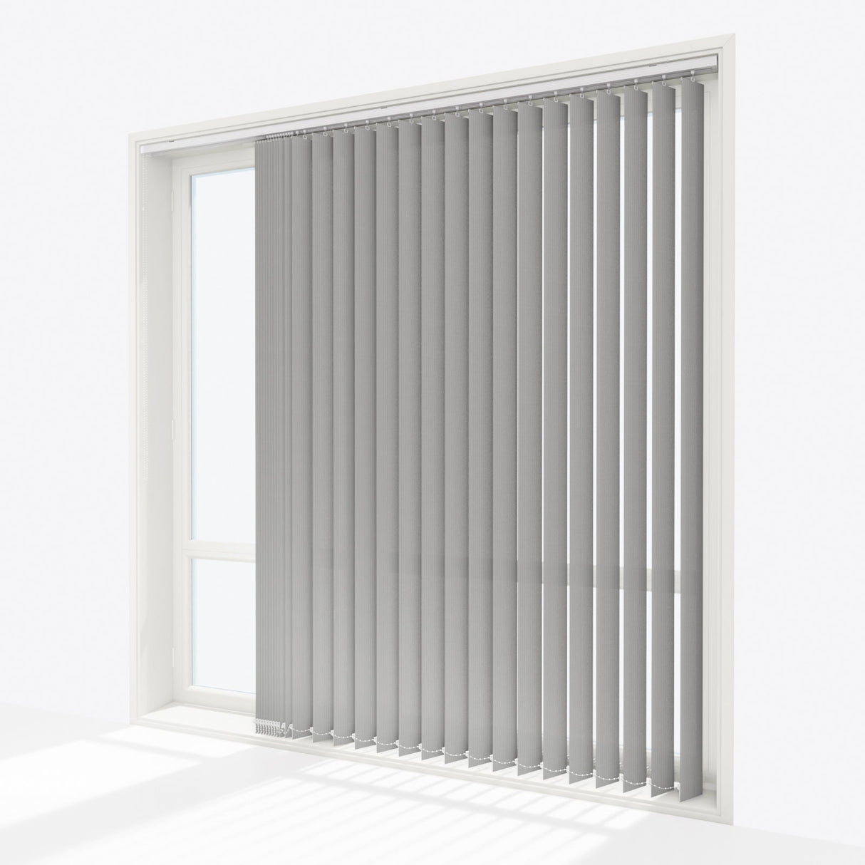 Pencil Stripe Storm Grey Vertical Blinds - Zen Shades