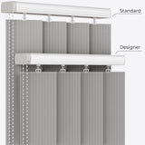 Pencil Stripe Storm Grey Vertical Blinds - Zen Shades