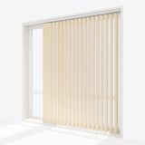Pencil Stripe White Smoke Vertical Blinds Replacement Slats - Zen Shades