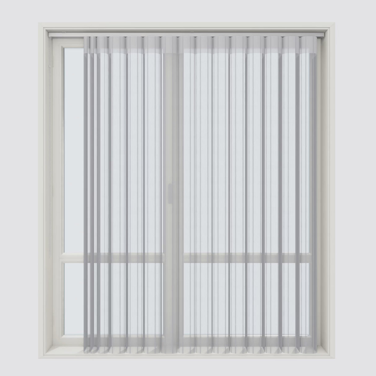 Stripe Ash Grey Day & Night Vertical Sheer 40cm
