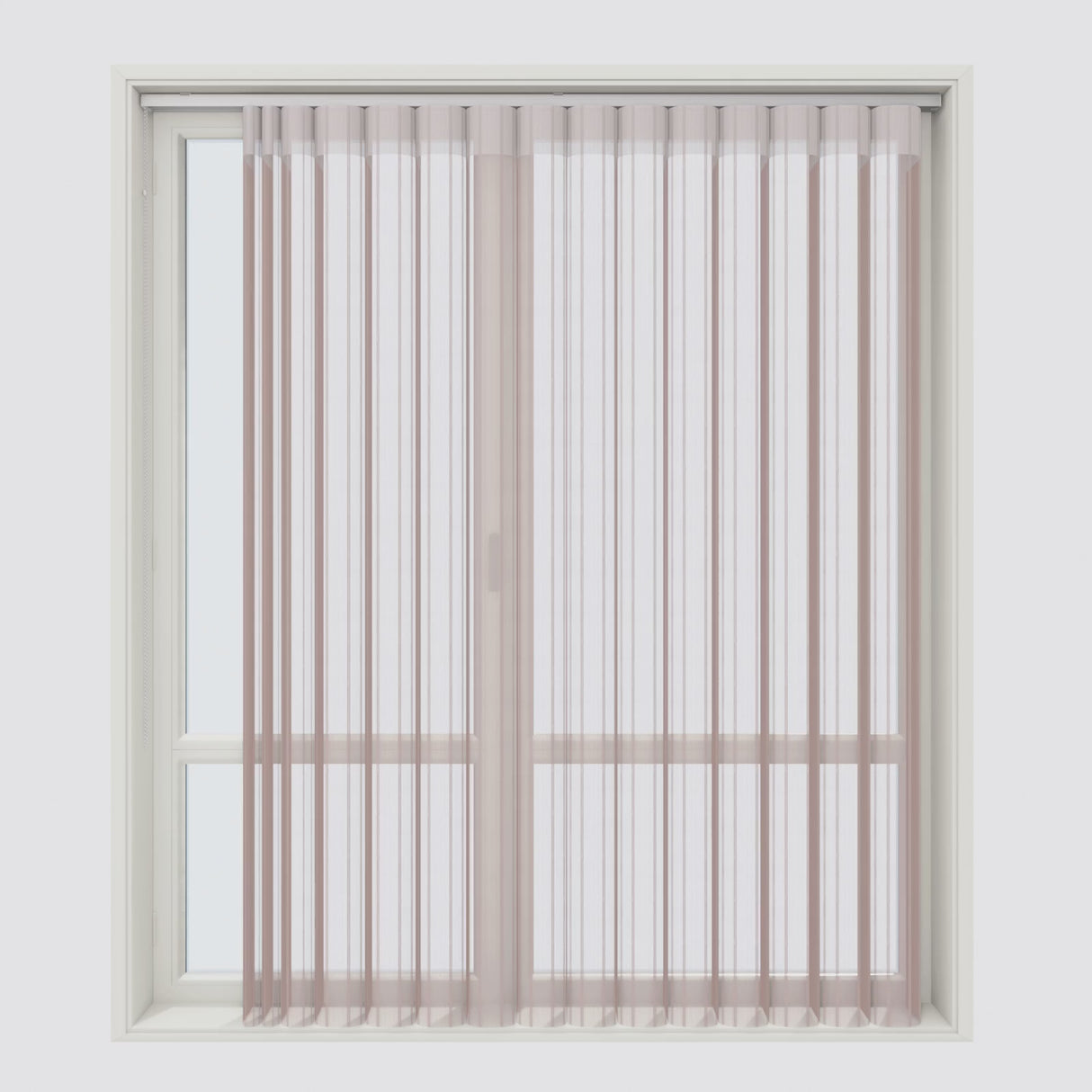 Stripe Adobe Rose Day & Night Vertical Sheer 40cm