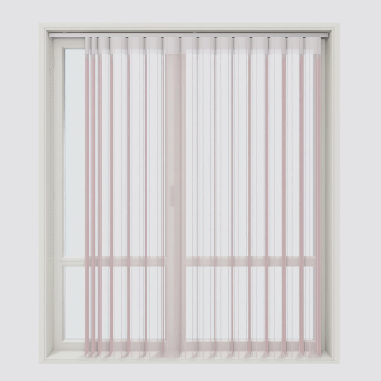 Stripe Quartz Rose Day & Night Vertical Sheer 40cm