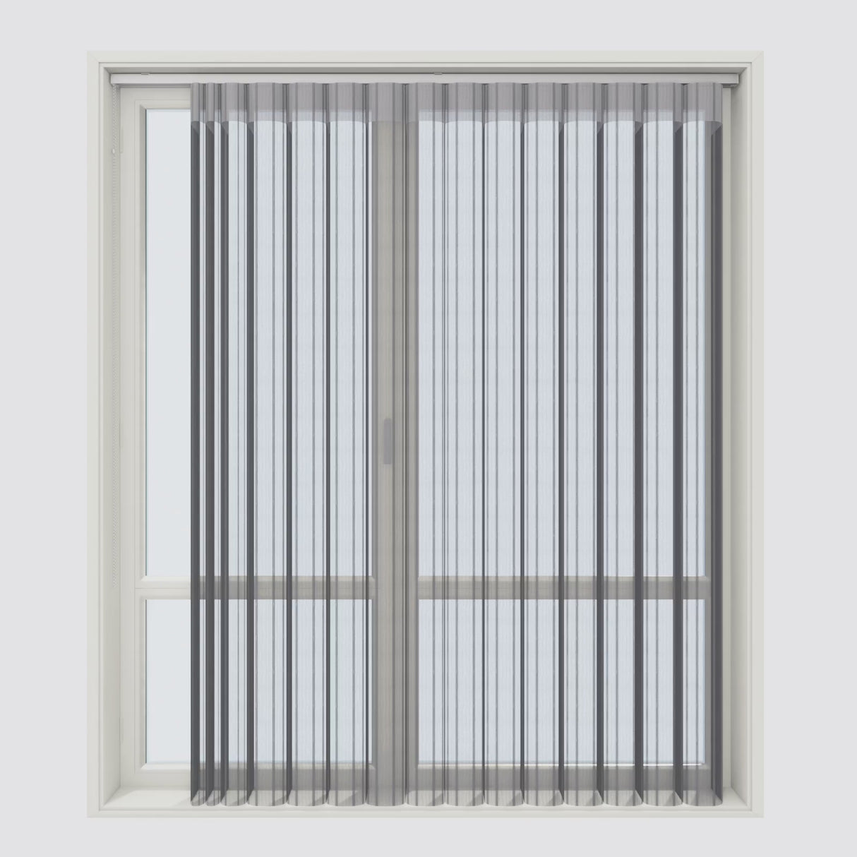 Stripe Volcanic Ash Day & Night Vertical Sheer 40cm