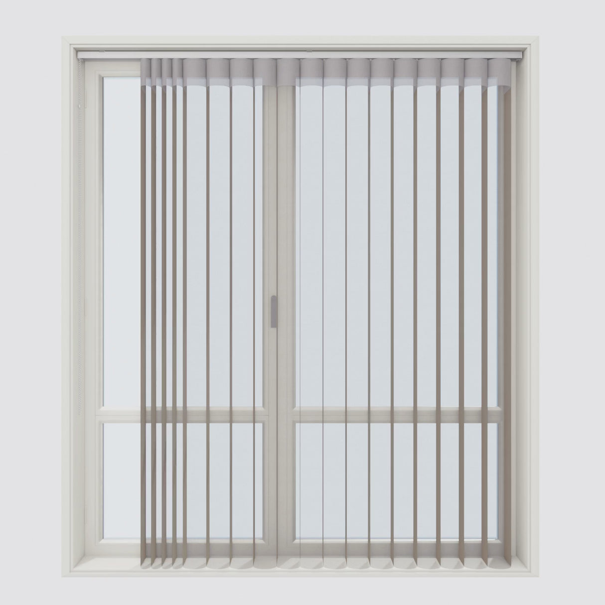 Supreme Sandstone Grey Day & Night Vertical Sheer 33cm