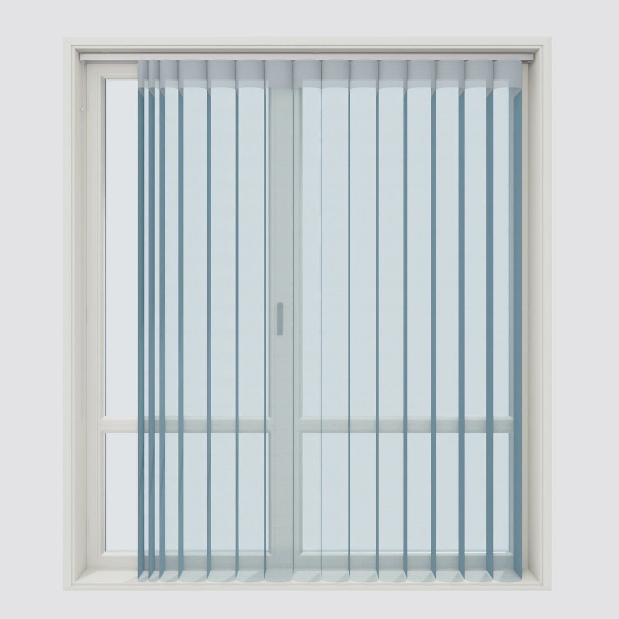 Spotted Colonial Blue Day & Night Vertical Sheer 40cm