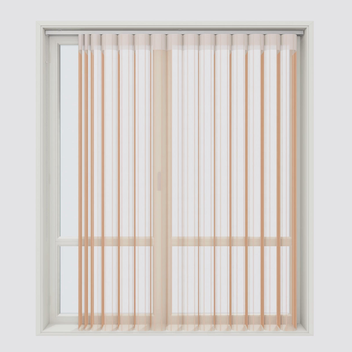 Stripe Peach Nougat Day & Night Vertical Sheer 40cm