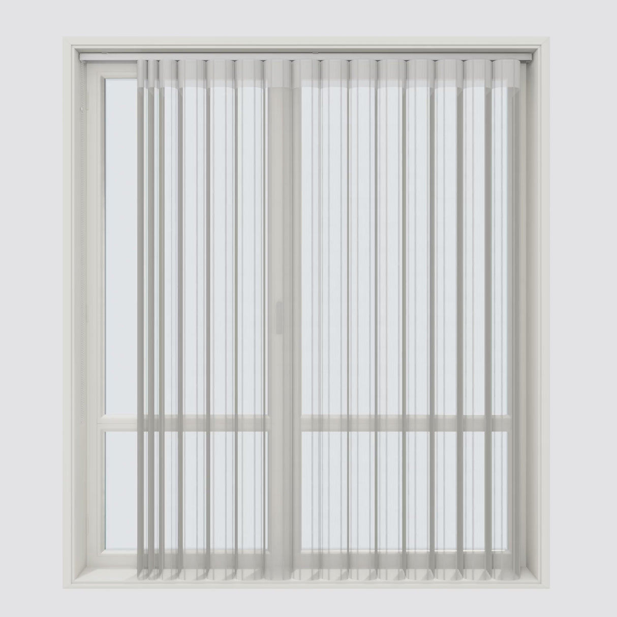 Stripe Stone Grey Day & Night Vertical Sheer 40cm