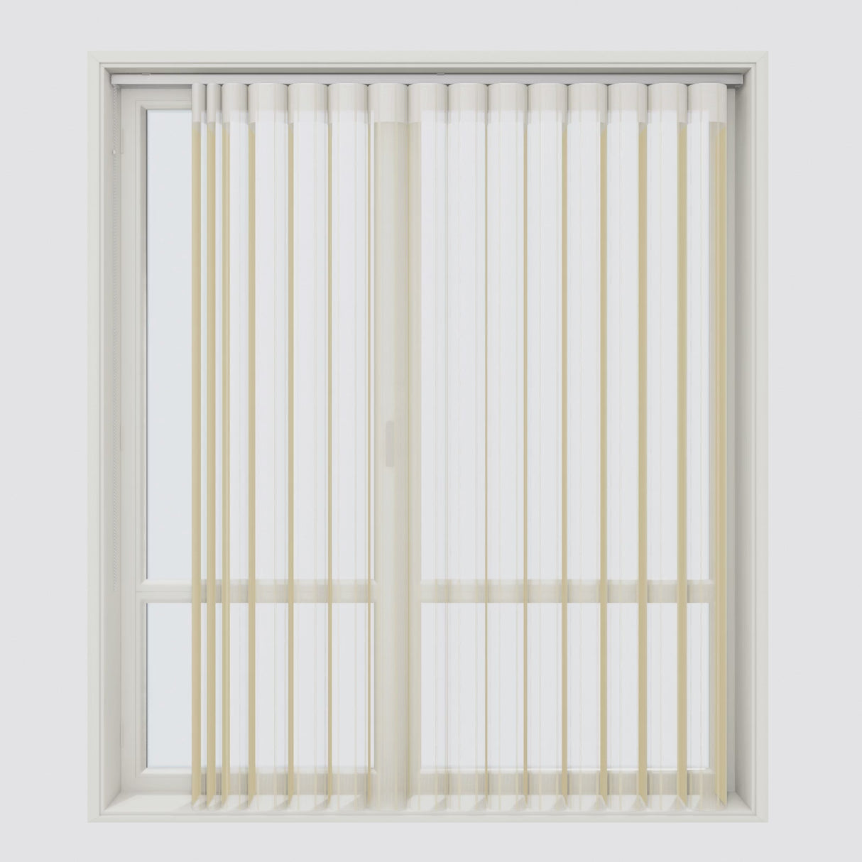 Stripe Light Ivory Day & Night Vertical Sheer 40cm