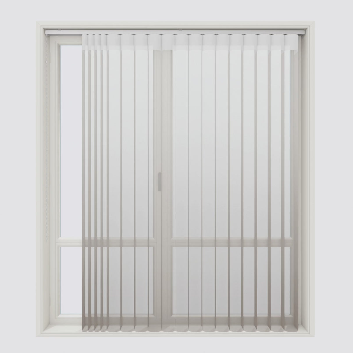 Supreme White & Mocha Black Print Day & Night Vertical Sheer 33cm