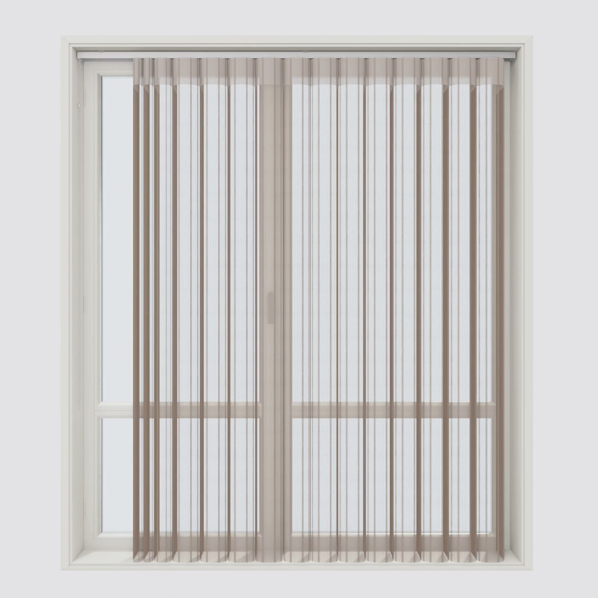 Stripe Woodsmoke Day & Night Vertical Sheer 40cm