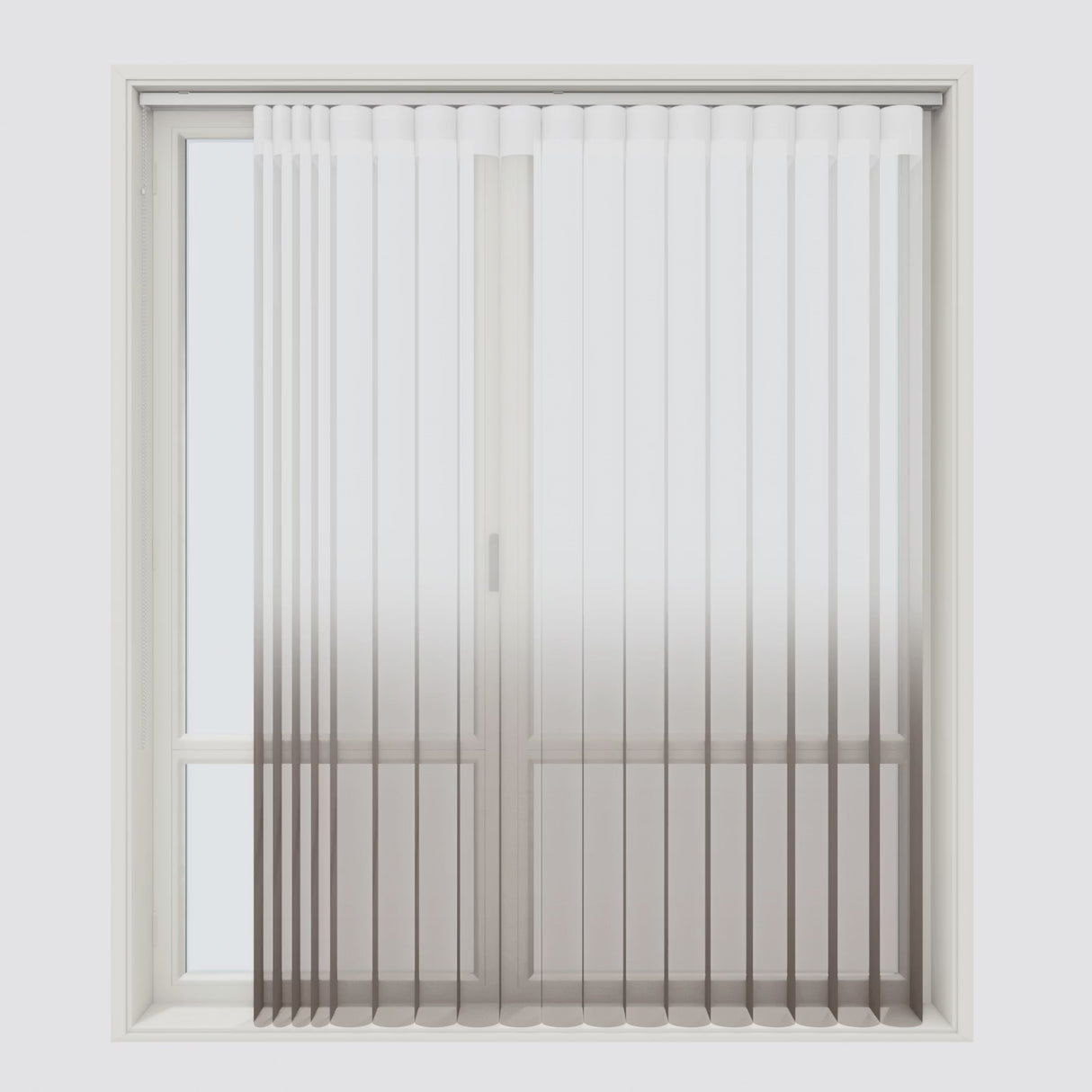 Supreme White & Steel Grey Print Day & Night Vertical Sheer 33cm