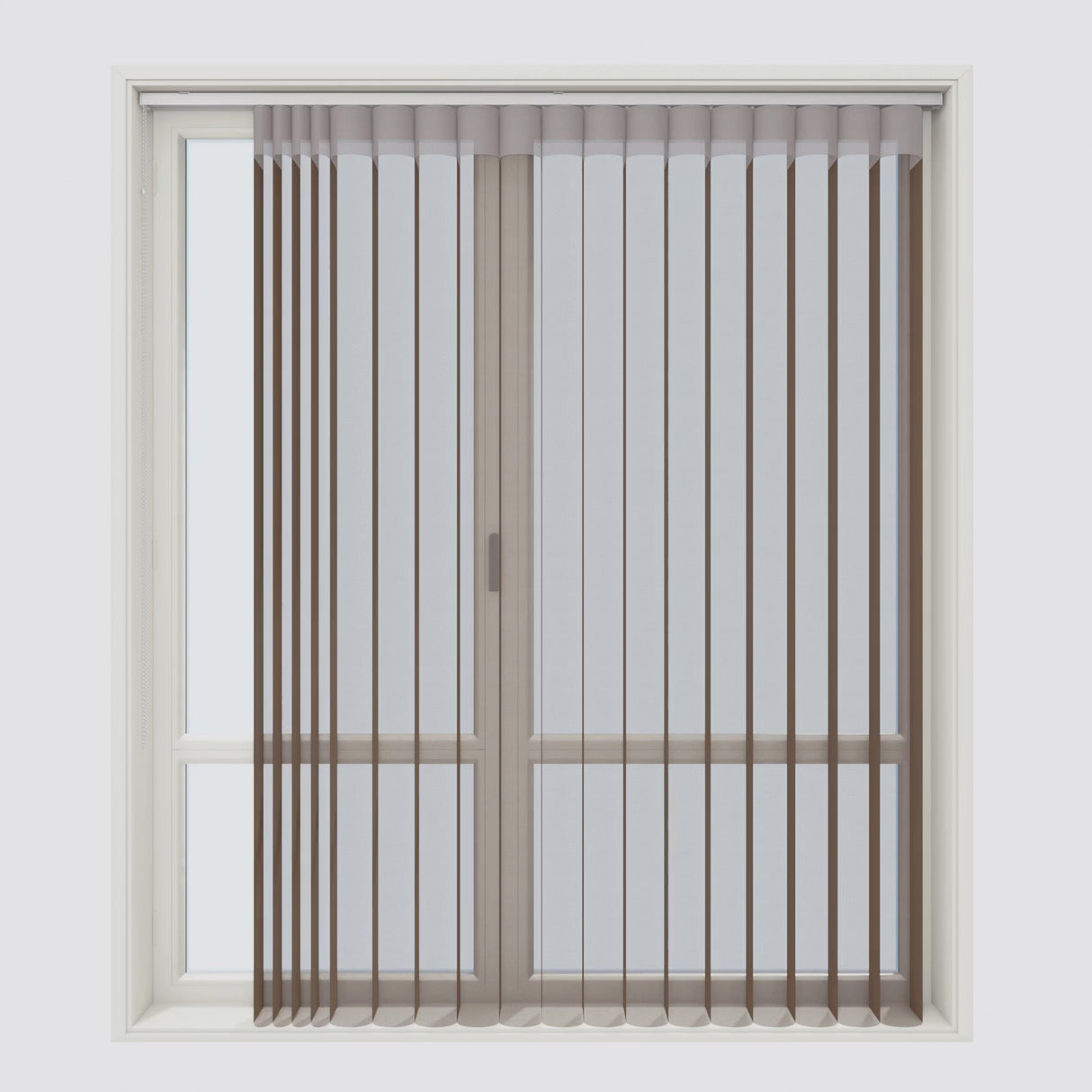 Supreme Terra Brown Day & Night Vertical Sheer 33cm