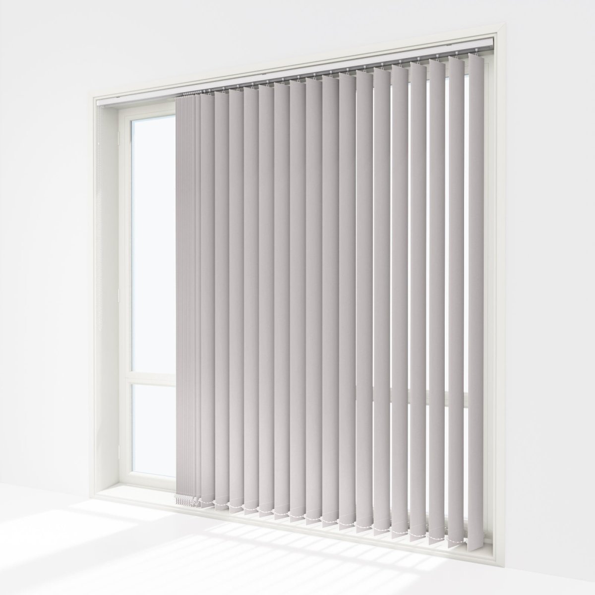 Pristine Dove Blackout Vertical Blinds - Zen Shades