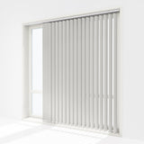 Pristine Grey Mist Blackout Vertical Blinds - Zen Shades