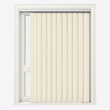 Pristine Tofu Blackout Vertical Blinds - Zen Shades