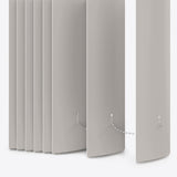 Ramina Dark Grey Blackout PVC Vertical Blinds - Zen Shades