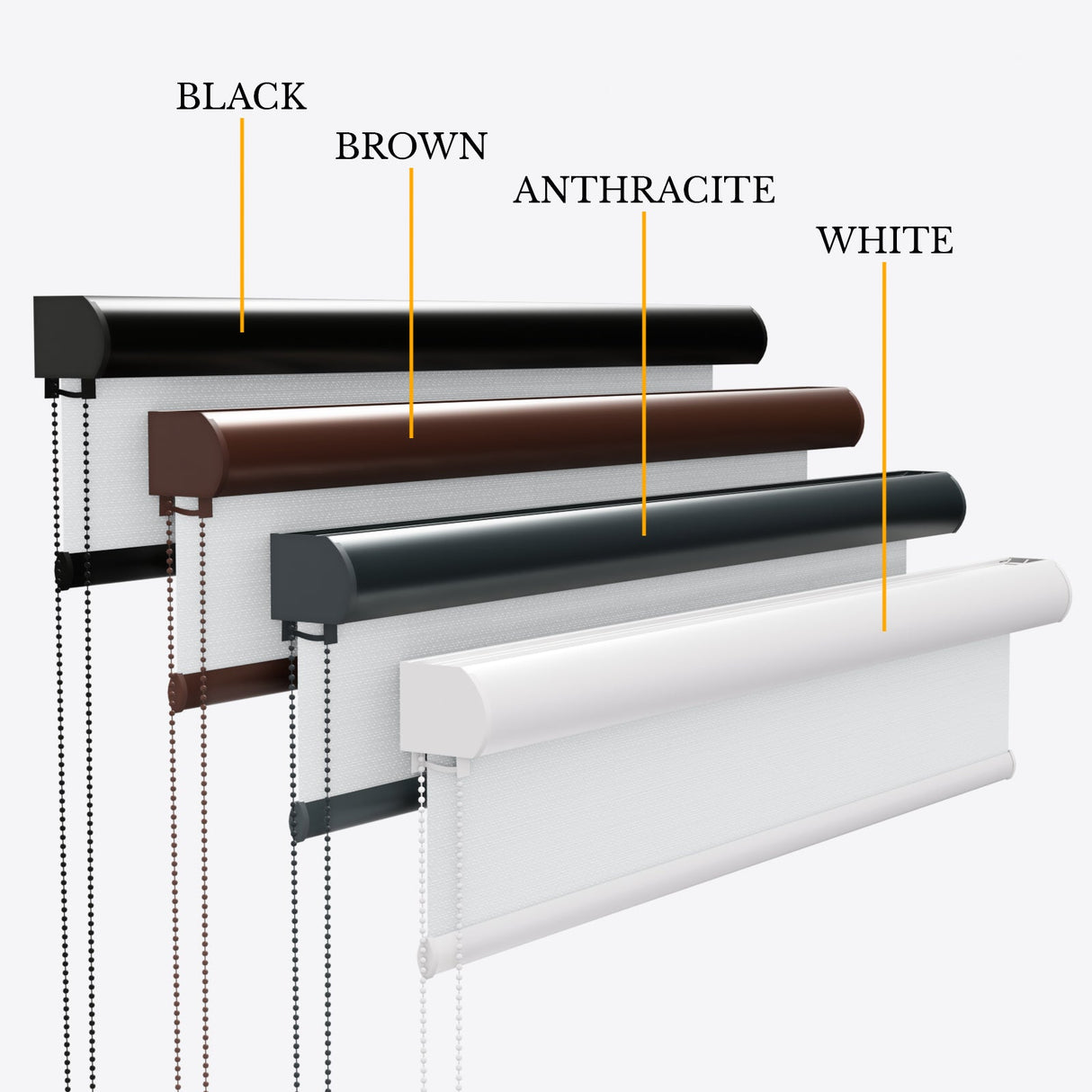 Serena Ice White Blackout Roller Blinds - Zen Blinds
