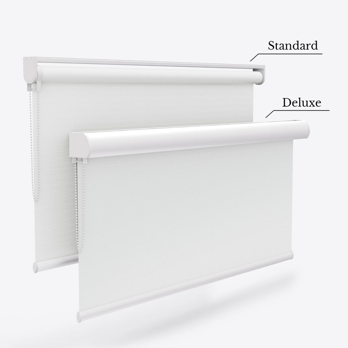 Serena Mineral White Blackout Roller Blinds - Zen Blinds