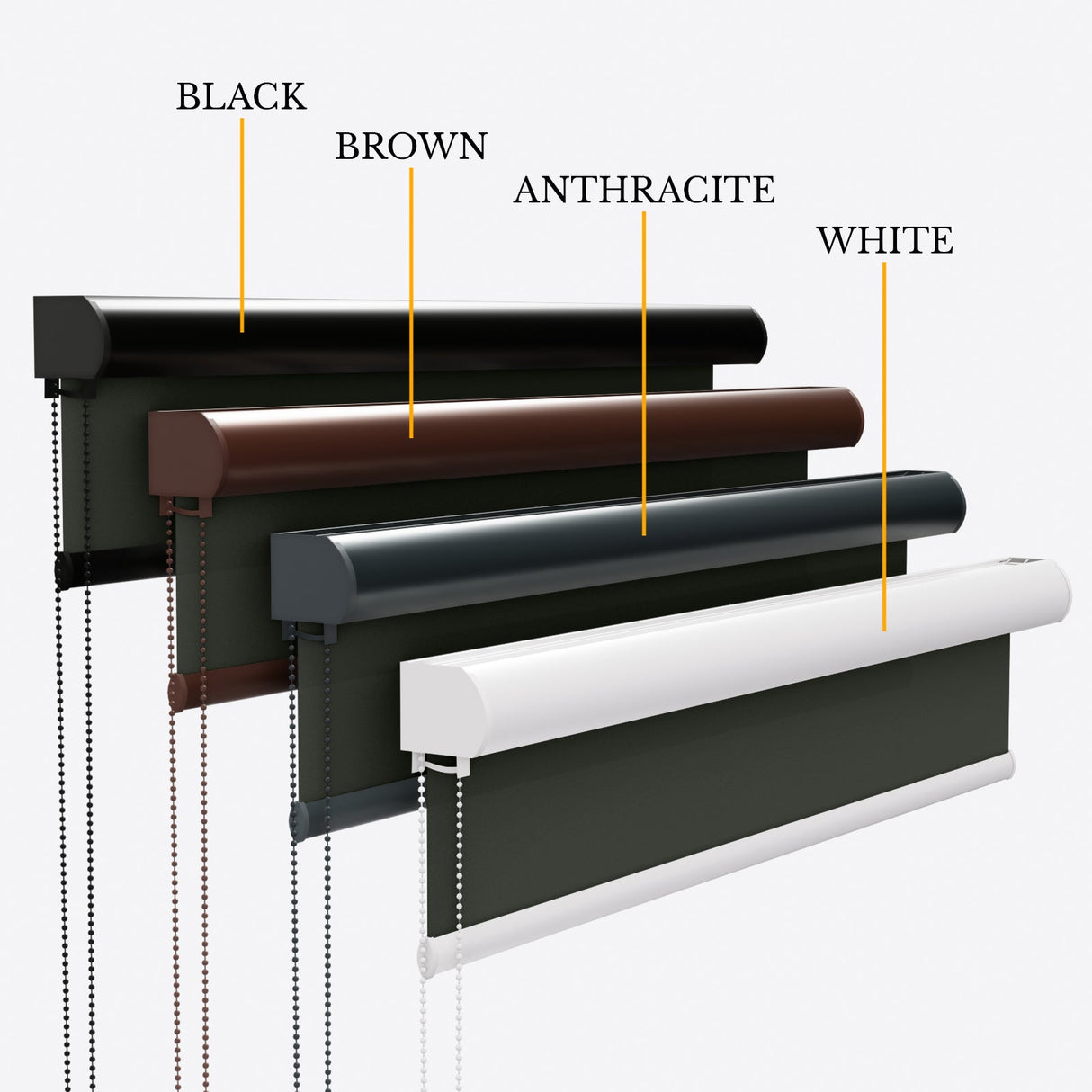 Sheero Ink Black Roller Blinds - Zen Blinds
