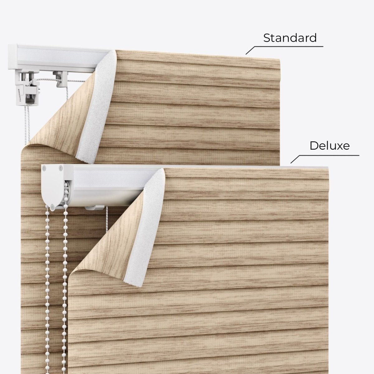 Silhouette Warm Sand Roman Blinds - Zen Shades